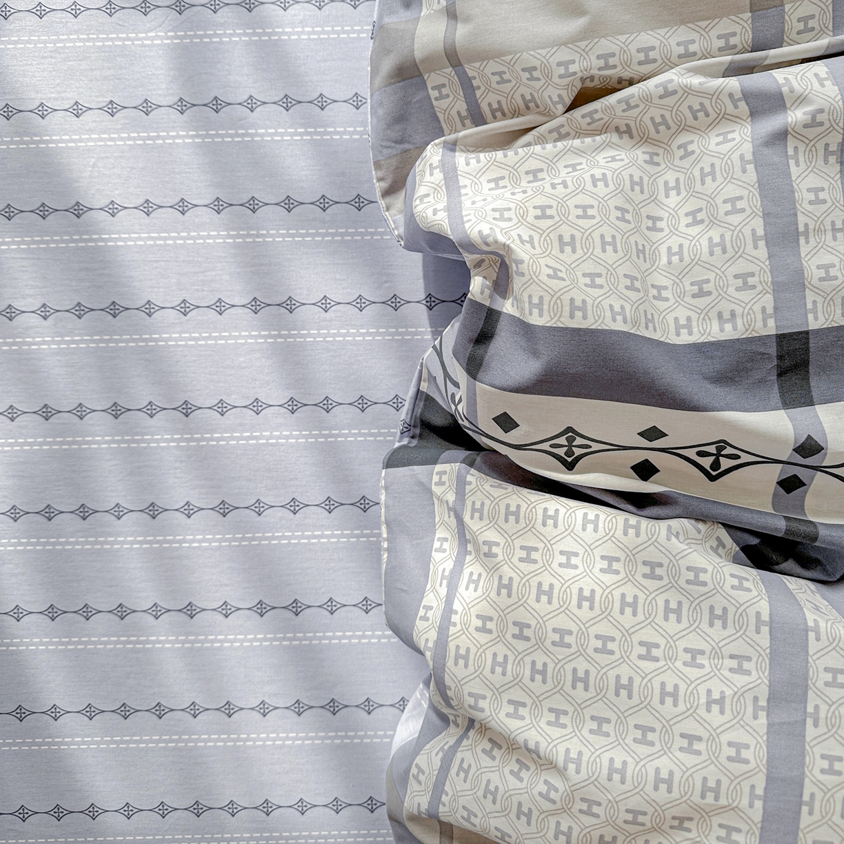 91家纺网 家纺一手货源 找家纺 佳汐蓝家纺 2026新款全棉纯棉加厚13376印花四件套 协奏曲