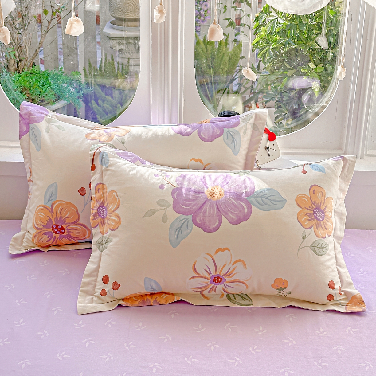 91家纺网 家纺一手货源 找家纺 佳汐蓝家纺 2026新款全棉纯棉加厚13376印花四件套 心怡如初