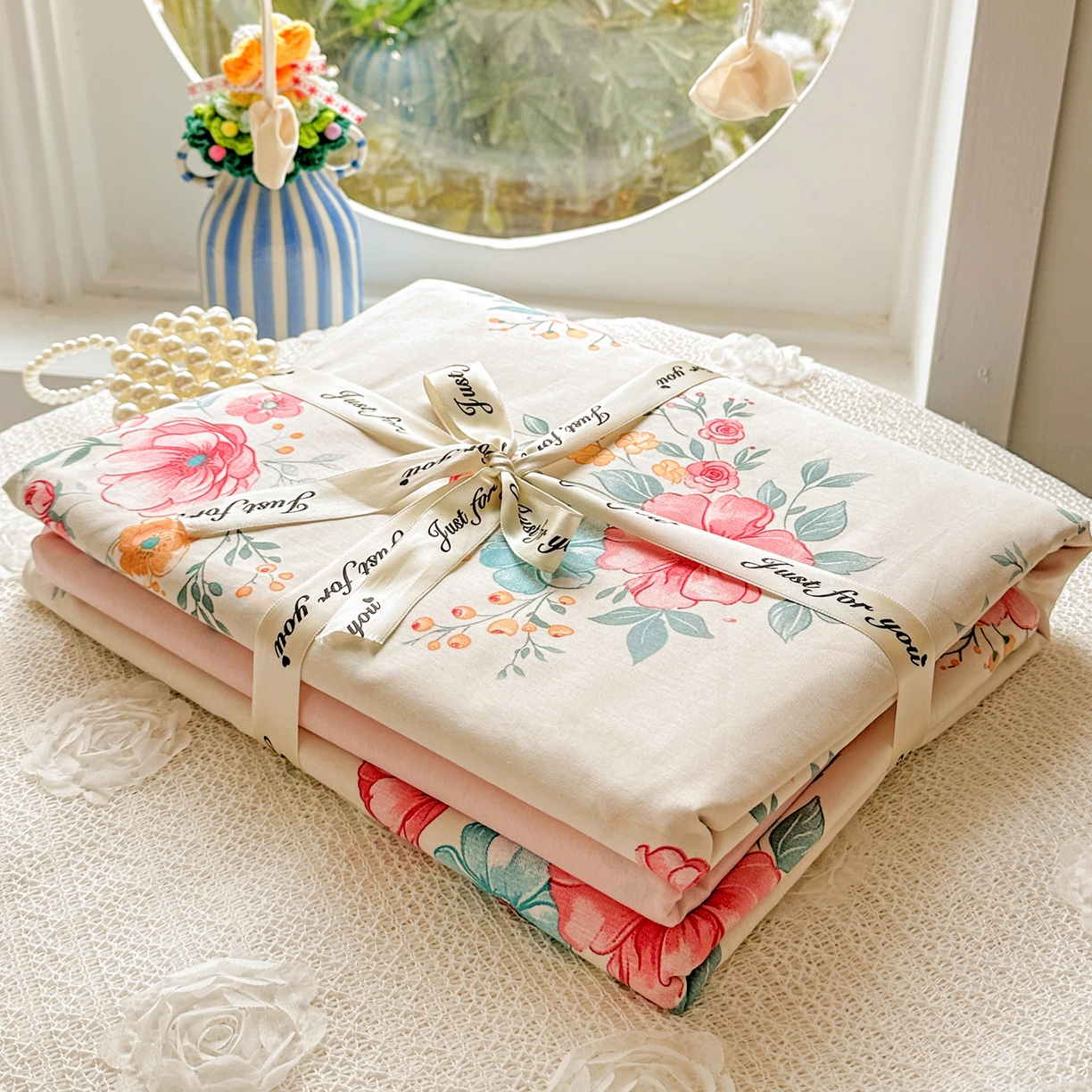 91家纺网 家纺一手货源 找家纺 佳汐蓝家纺 2026新款全棉纯棉加厚13376印花四件套 馨兰