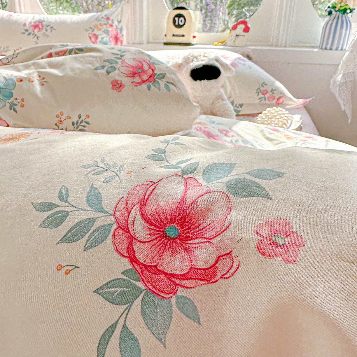 91家纺网 家纺一手货源 找家纺 佳汐蓝家纺 2026新款全棉纯棉加厚13376印花四件套 馨兰