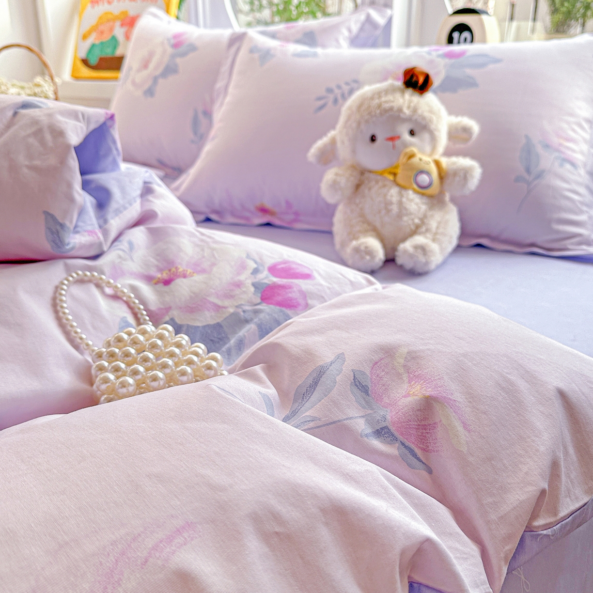 91家纺网 家纺一手货源 找家纺 佳汐蓝家纺 2026新款全棉纯棉加厚13376印花四件套 星漫