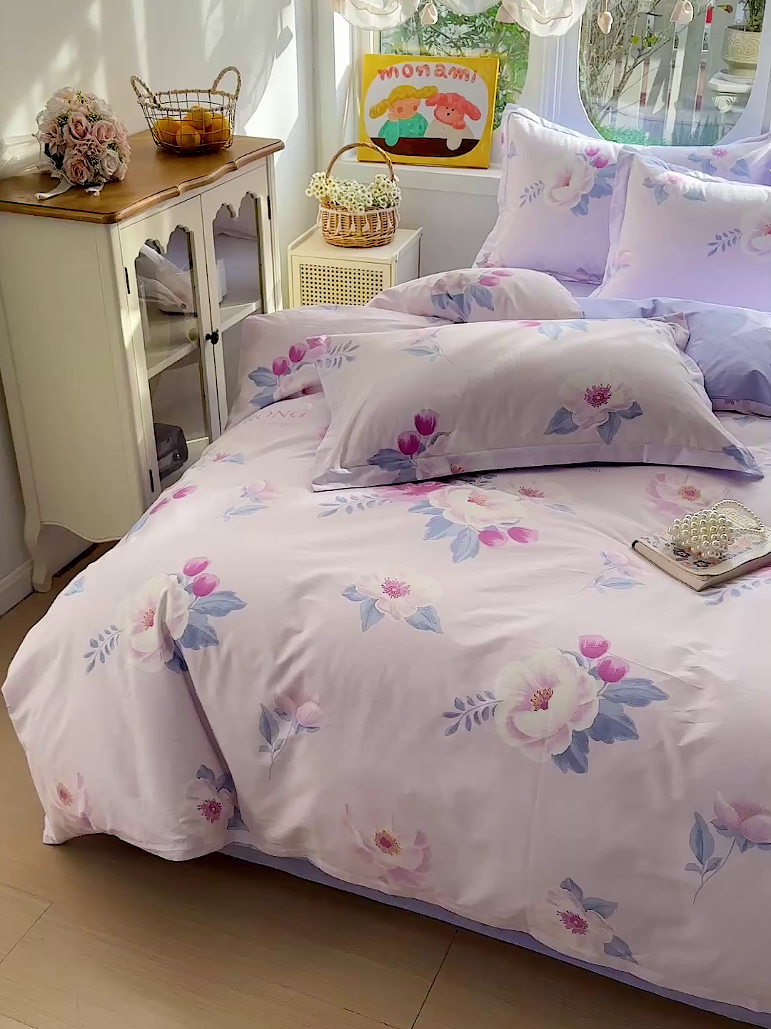 91家纺网 家纺一手货源 找家纺 佳汐蓝家纺 2026新款全棉纯棉加厚13376印花四件套 星漫