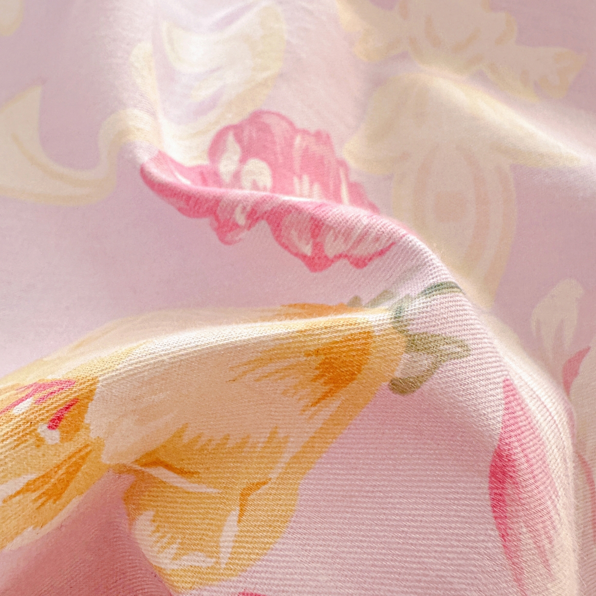 91家纺网 家纺一手货源 找家纺 佳汐蓝家纺 2026新款全棉纯棉加厚13376印花四件套 嫣语花开