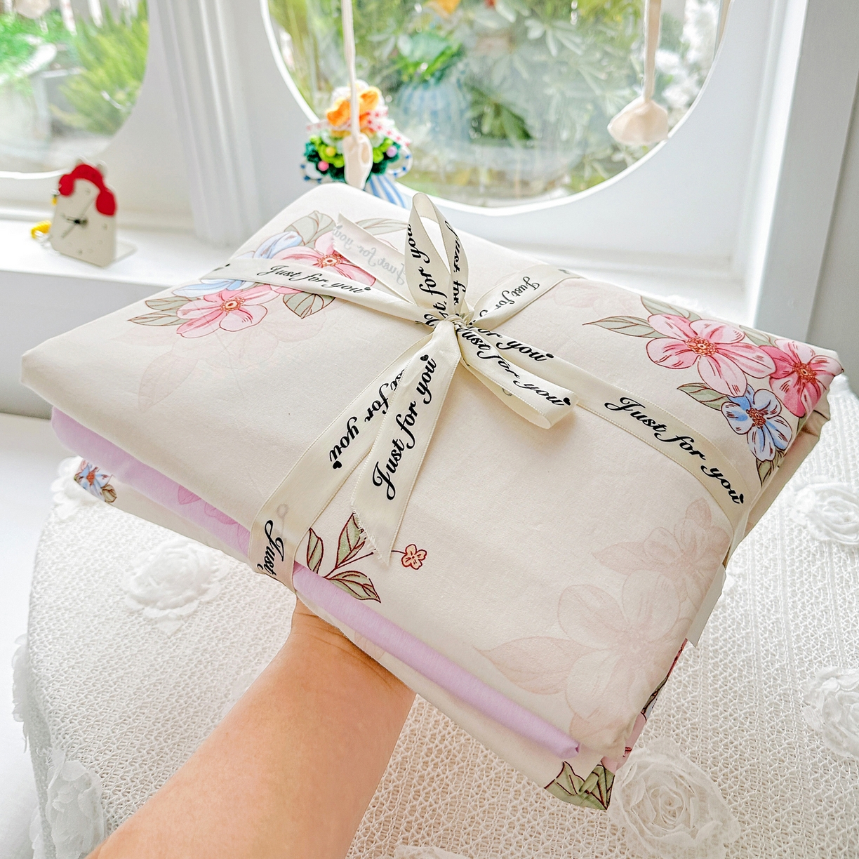 91家纺网 家纺一手货源 找家纺 佳汐蓝家纺 2026新款全棉纯棉加厚13376印花四件套 玉兰芬芳