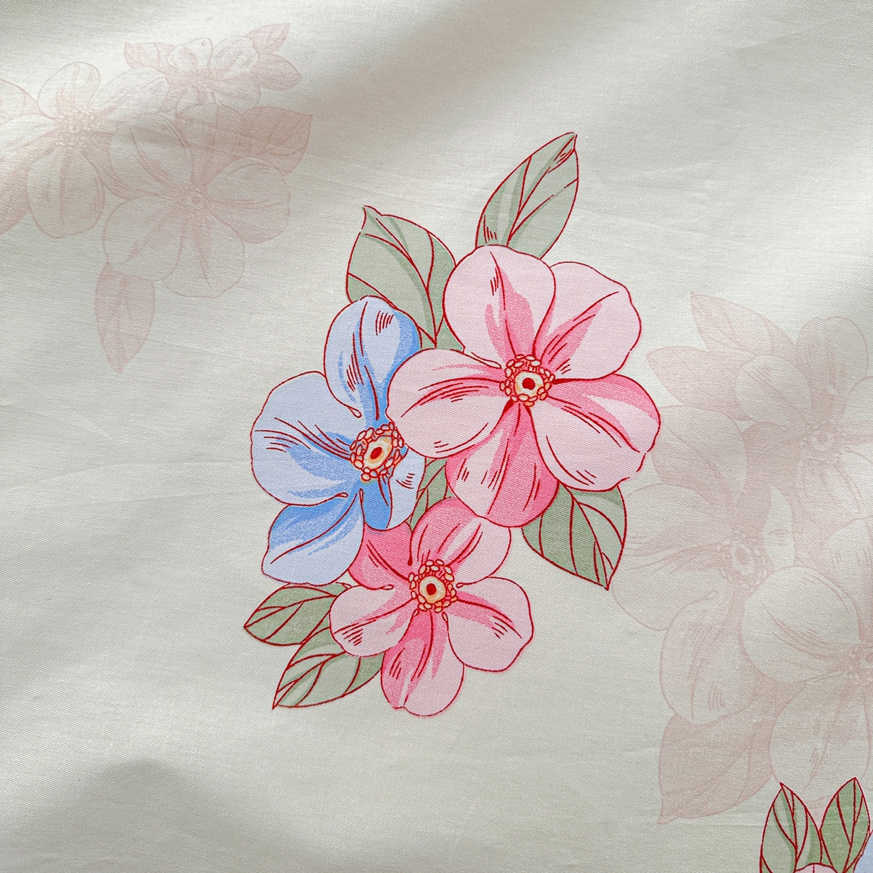 91家纺网 家纺一手货源 找家纺 佳汐蓝家纺 2026新款全棉纯棉加厚13376印花四件套 玉兰芬芳