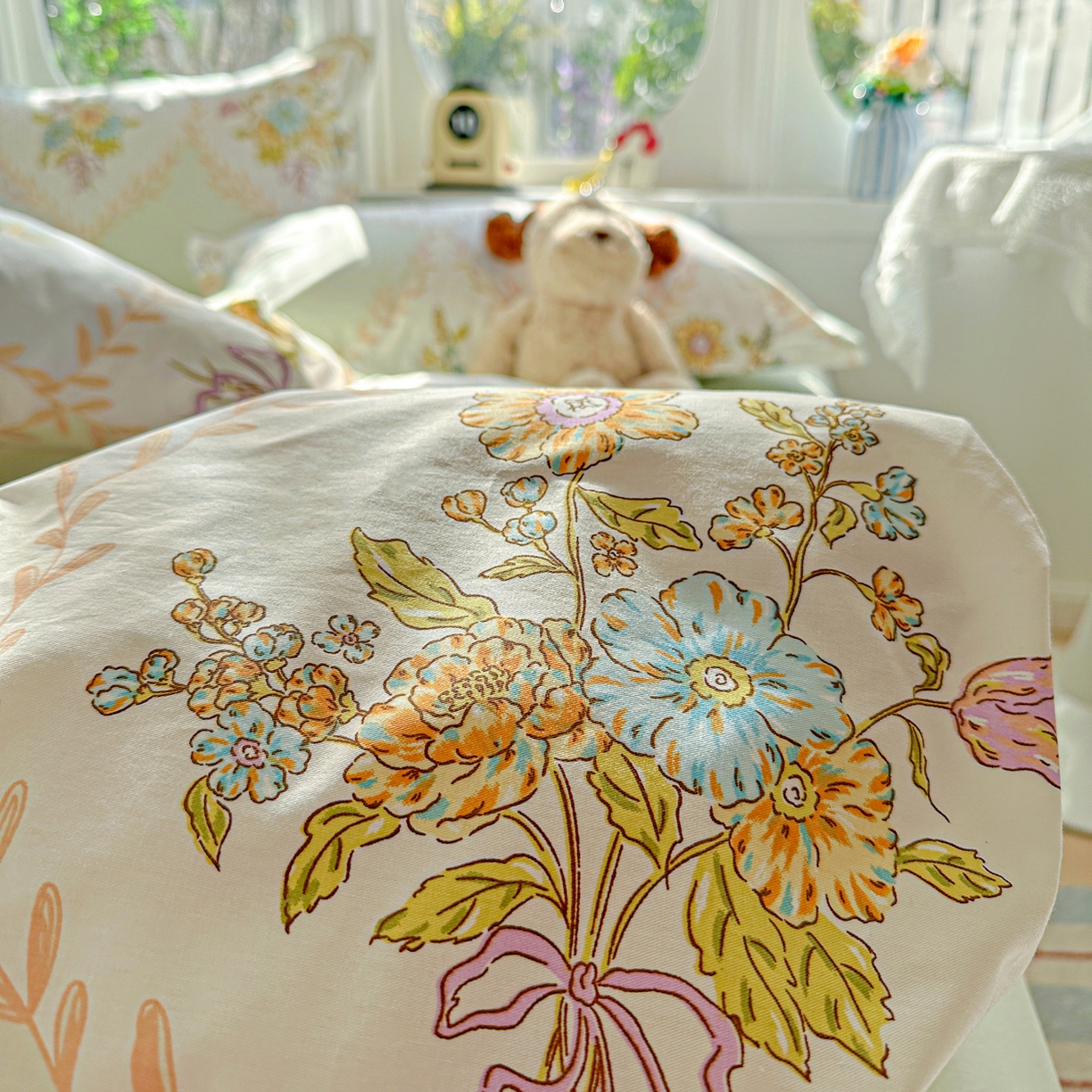 91家纺网 家纺一手货源 找家纺 佳汐蓝家纺 2026新款全棉纯棉加厚13376印花四件套 芷妍