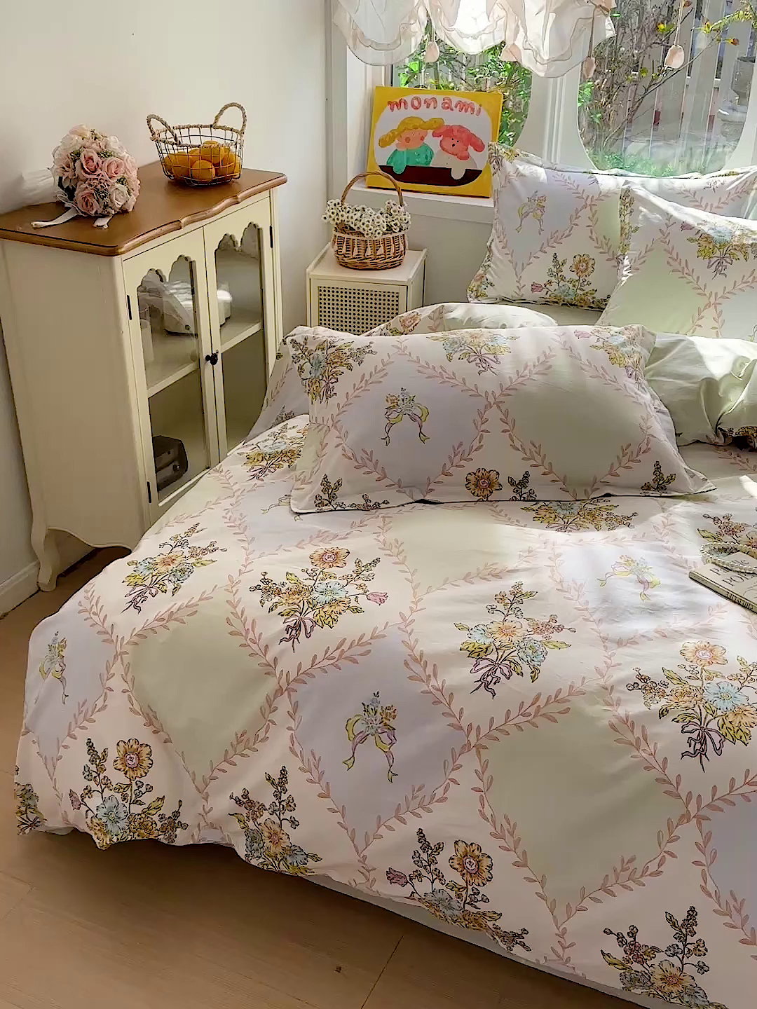 91家纺网 家纺一手货源 找家纺 佳汐蓝家纺 2026新款全棉纯棉加厚13376印花四件套 芷妍