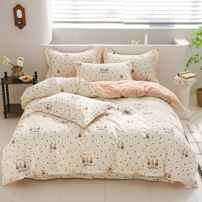 91家纺网 家纺一手货源 找家纺 登登家纺 2026新款全棉四件套 草莓花园