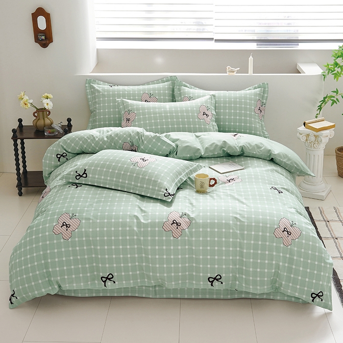 91家纺网 家纺一手货源 找家纺 登登家纺 2026新款全棉四件套 蝴蝶结