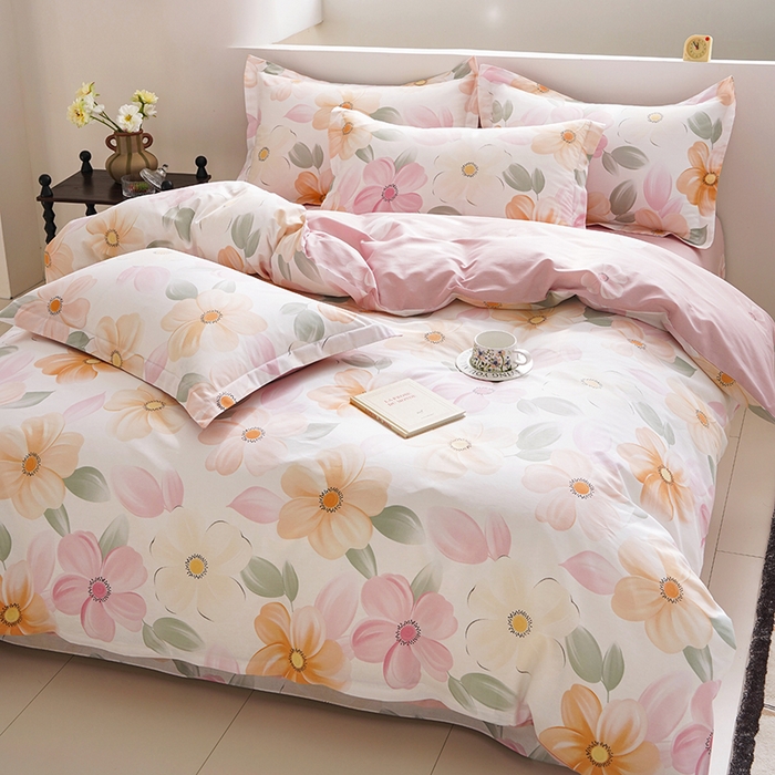 91家纺网 家纺一手货源 找家纺 登登家纺 2026新款全棉四件套 唯美彩绘