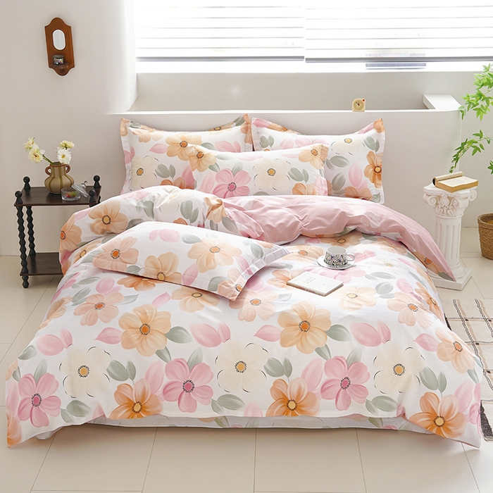 91家纺网 家纺一手货源 找家纺 登登家纺 2026新款全棉四件套 唯美彩绘