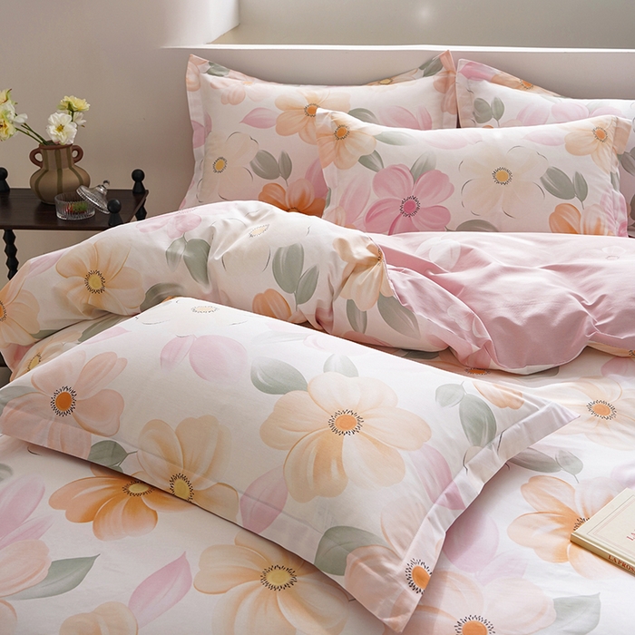 91家纺网 家纺一手货源 找家纺 登登家纺 2026新款全棉四件套 唯美彩绘