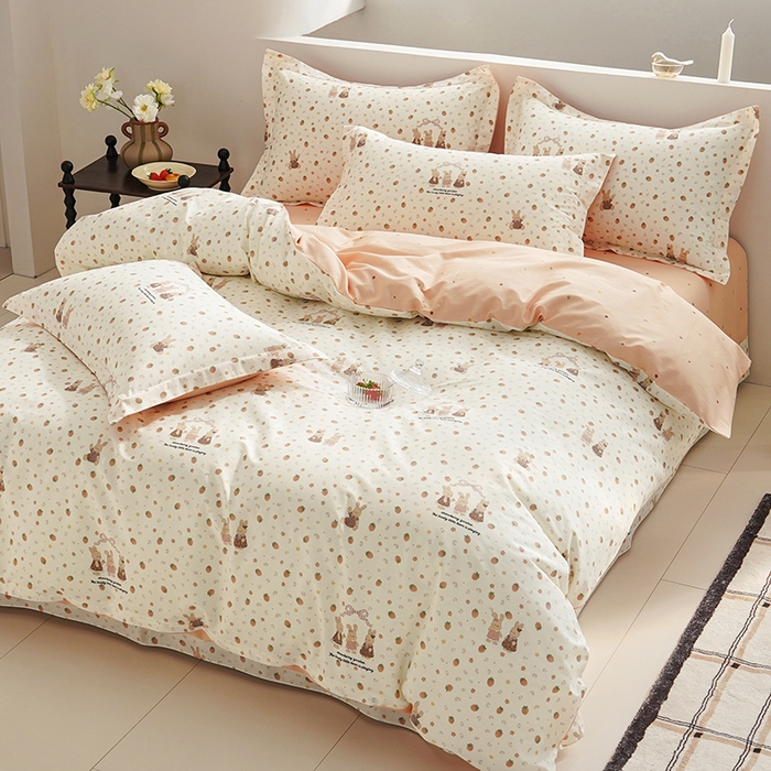 91家纺网 家纺一手货源 找家纺 登登家纺 2026新款全棉四件套 草莓花园