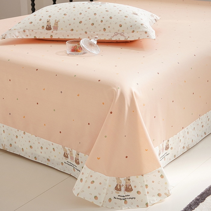 91家纺网 家纺一手货源 找家纺 登登家纺 2026新款全棉四件套 草莓花园