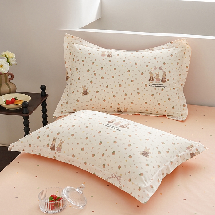 91家纺网 家纺一手货源 找家纺 登登家纺 2026新款全棉四件套 草莓花园