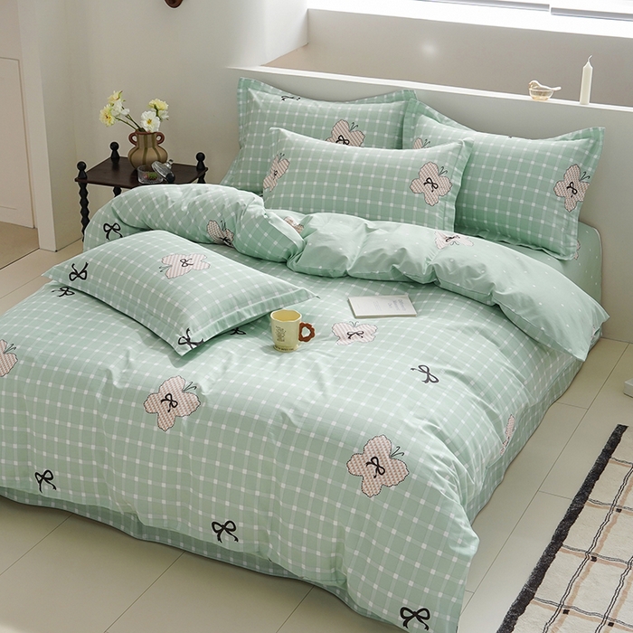 91家纺网 家纺一手货源 找家纺 登登家纺 2026新款全棉四件套 蝴蝶结