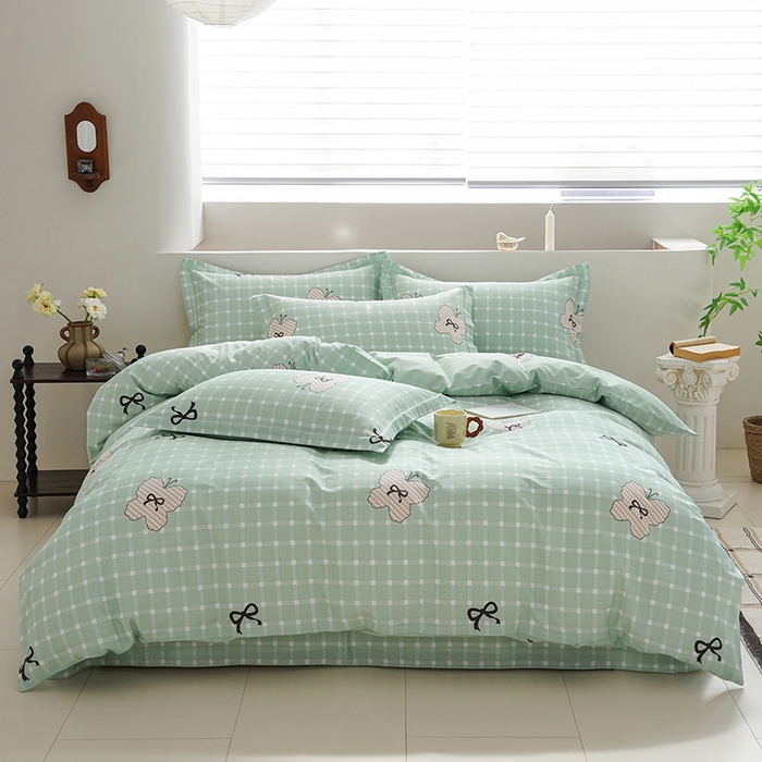 登登家纺 2026新款全棉四件套 蝴蝶结
