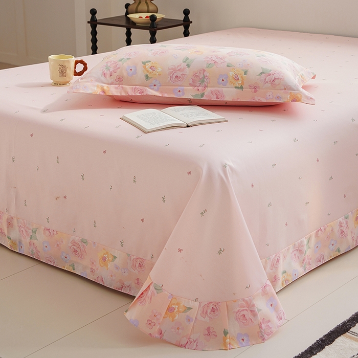 91家纺网 家纺一手货源 找家纺 登登家纺 2026新款全棉四件套 花季柔情