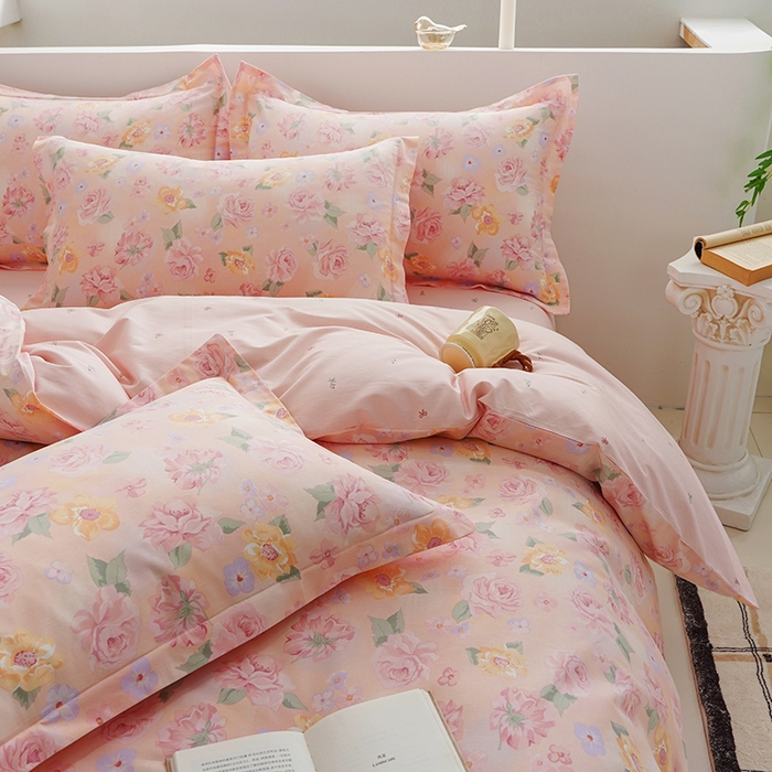 91家纺网 家纺一手货源 找家纺 登登家纺 2026新款全棉四件套 花季柔情