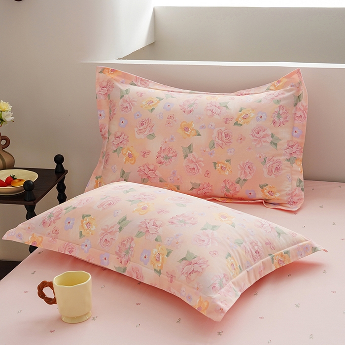 91家纺网 家纺一手货源 找家纺 登登家纺 2026新款全棉四件套 花季柔情