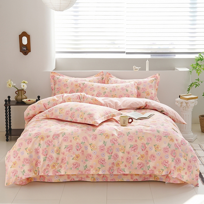 登登家纺 2026新款全棉四件套 花季柔情