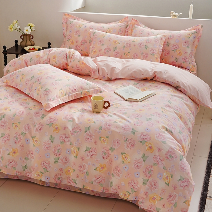 91家纺网 家纺一手货源 找家纺 登登家纺 2026新款全棉四件套 花季柔情