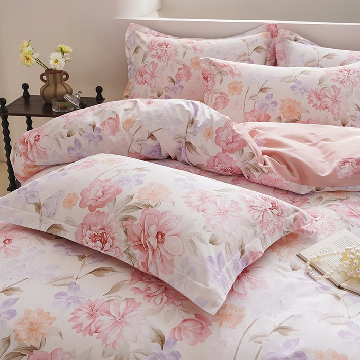 91家纺网 家纺一手货源 找家纺 登登家纺 2026新款全棉四件套 倾城花恋