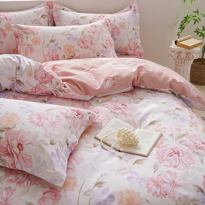 91家纺网 家纺一手货源 找家纺 登登家纺 2026新款全棉四件套 倾城花恋