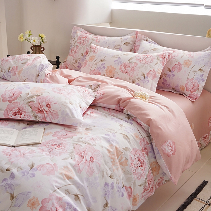 91家纺网 家纺一手货源 找家纺 登登家纺 2026新款全棉四件套 倾城花恋