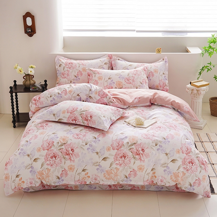 91家纺网 家纺一手货源 找家纺 登登家纺 2026新款全棉四件套 倾城花恋