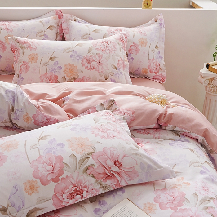 91家纺网 家纺一手货源 找家纺 登登家纺 2026新款全棉四件套 倾城花恋