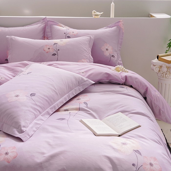 91家纺网 家纺一手货源 找家纺 登登家纺 2026新款全棉四件套 清风絮语