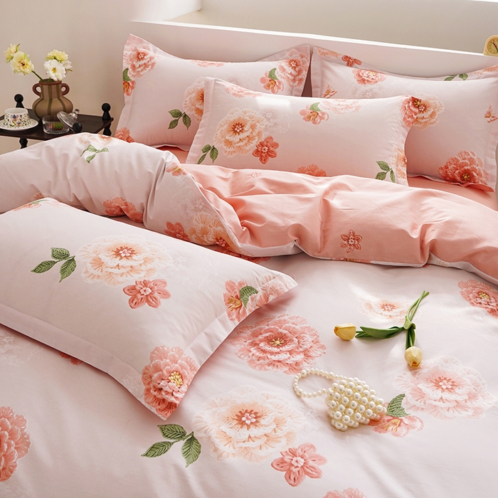 91家纺网 家纺一手货源 找家纺 登登家纺 2026新款全棉四件套 情书