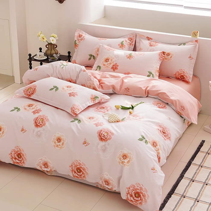 91家纺网 家纺一手货源 找家纺 登登家纺 2026新款全棉四件套 情书