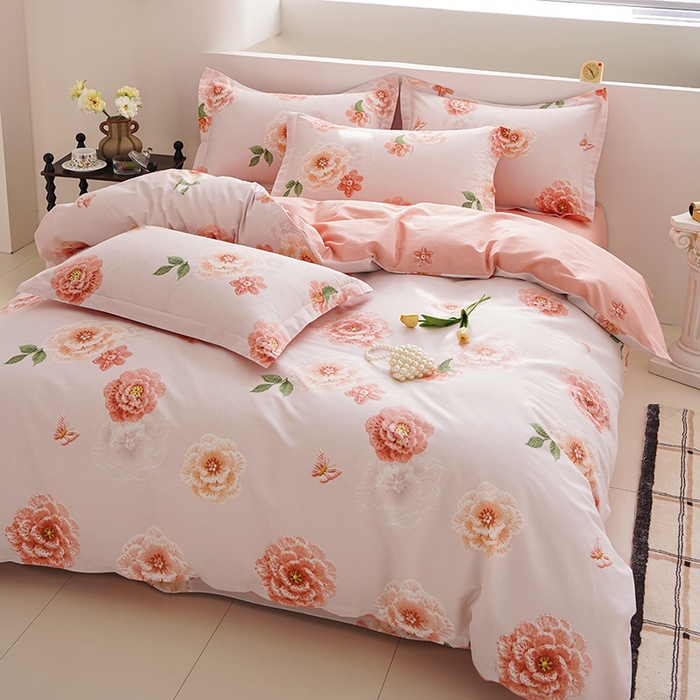 91家纺网 家纺一手货源 找家纺 登登家纺 2026新款全棉四件套 情书