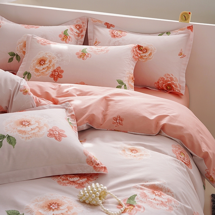 91家纺网 家纺一手货源 找家纺 登登家纺 2026新款全棉四件套 情书