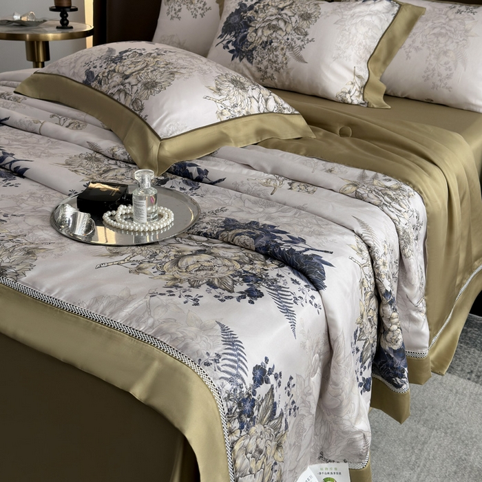 91家纺网 家纺一手货源 找家纺 （总）娇逸家居 2026新款60s天丝数码印花夏被夏凉被空调被四件套