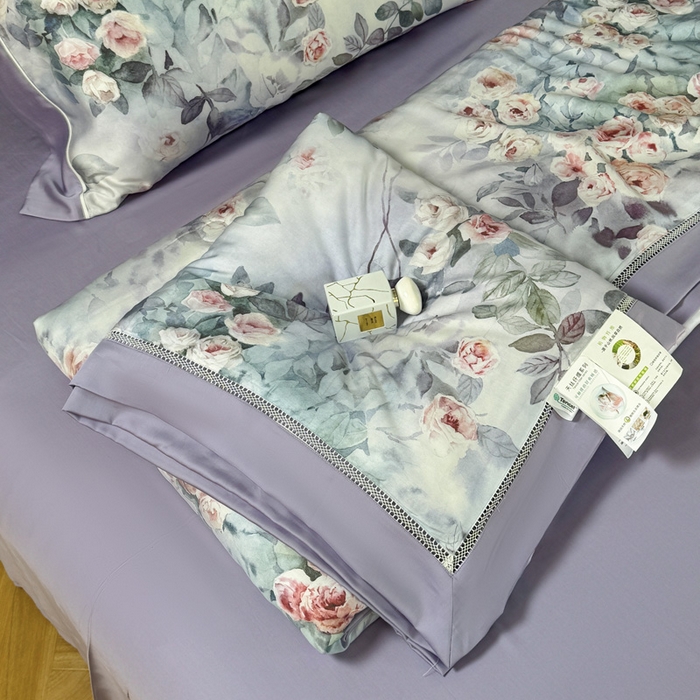 91家纺网 家纺一手货源 找家纺 （总）娇逸家居 2026新款60s天丝数码印花夏被夏凉被空调被四件套