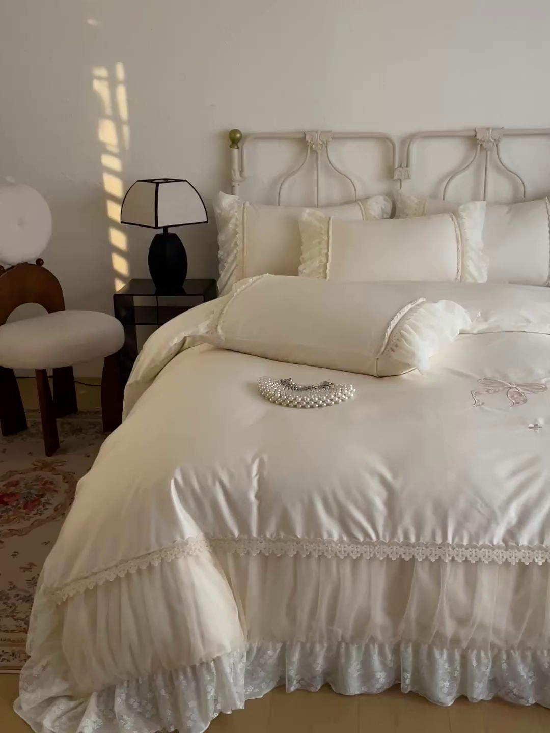 91家纺网 家纺一手货源 找家纺 （总）迪欧芙 2026新款长绒棉全棉纯棉刺绣床单款四件套-巴黎甜梦