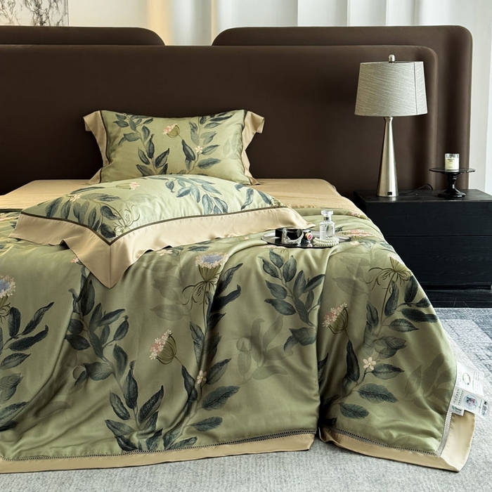 91家纺网 家纺一手货源 找家纺 娇逸家居 2026新款60s天丝数码印花夏被夏凉被空调被四件套 焕新