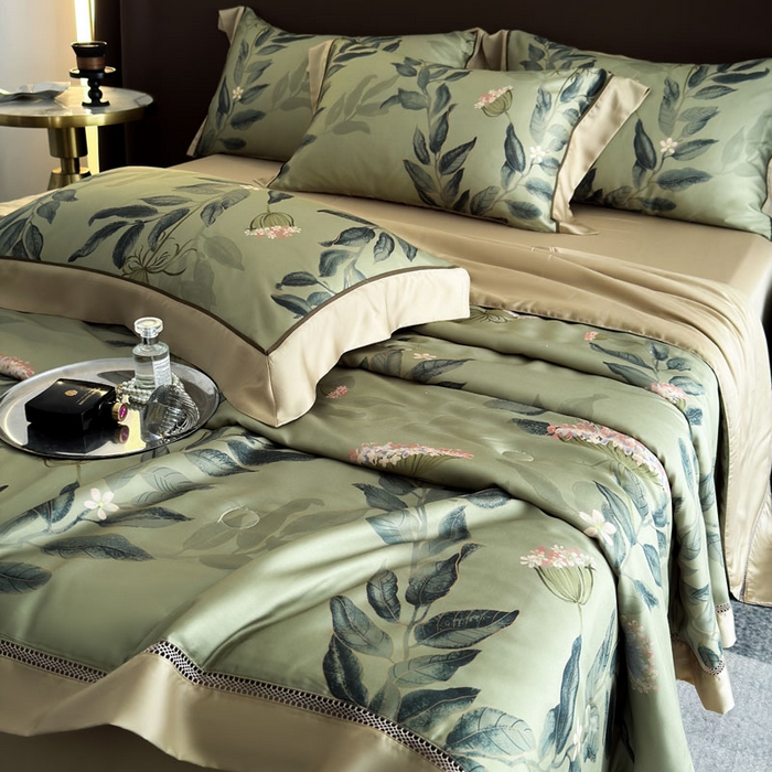 91家纺网 家纺一手货源 找家纺 娇逸家居 2026新款60s天丝数码印花夏被夏凉被空调被四件套 焕新