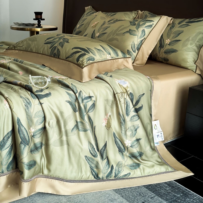 91家纺网 家纺一手货源 找家纺 娇逸家居 2026新款60s天丝数码印花夏被夏凉被空调被四件套 焕新