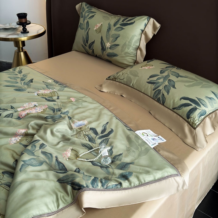 91家纺网 家纺一手货源 找家纺 娇逸家居 2026新款60s天丝数码印花夏被夏凉被空调被四件套 焕新