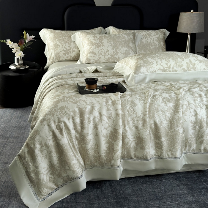 91家纺网 家纺一手货源 找家纺 娇逸家居 2026新款60s天丝数码印花夏被夏凉被空调被四件套 林兮