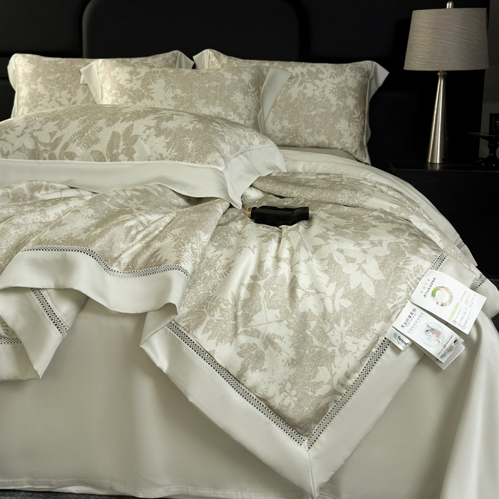 91家纺网 家纺一手货源 找家纺 娇逸家居 2026新款60s天丝数码印花夏被夏凉被空调被四件套 林兮