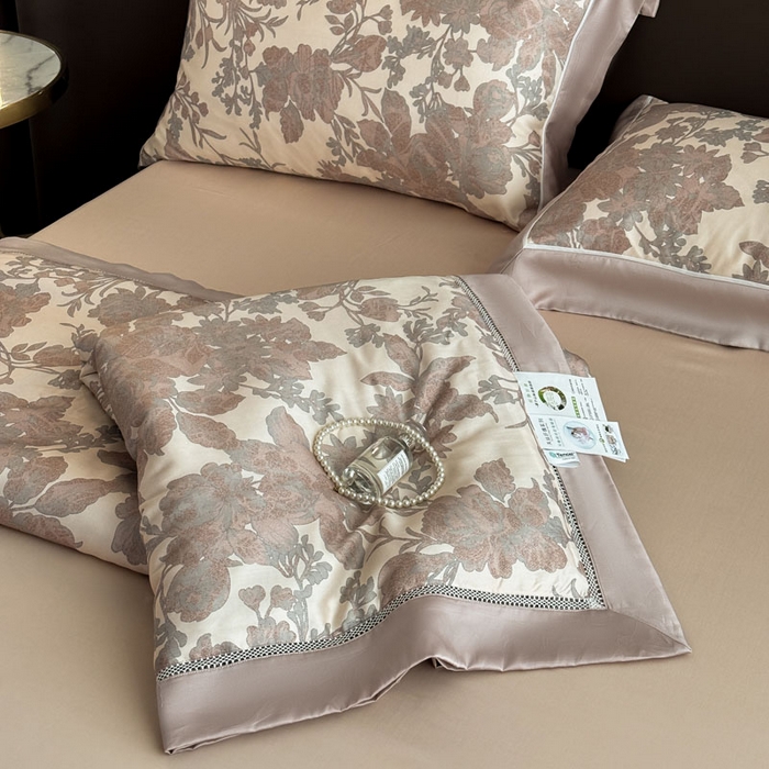 91家纺网 家纺一手货源 找家纺 娇逸家居 2026新款60s天丝数码印花夏被夏凉被空调被四件套 龄茵