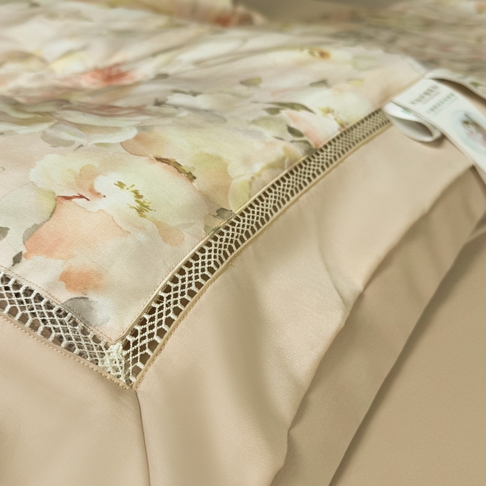 91家纺网 家纺一手货源 找家纺 娇逸家居 2026新款60s天丝数码印花夏被夏凉被空调被四件套 洛神