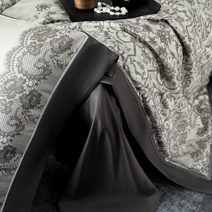 91家纺网 家纺一手货源 找家纺 娇逸家居 2026新款60s天丝数码印花夏被夏凉被空调被四件套 迷颖-咖