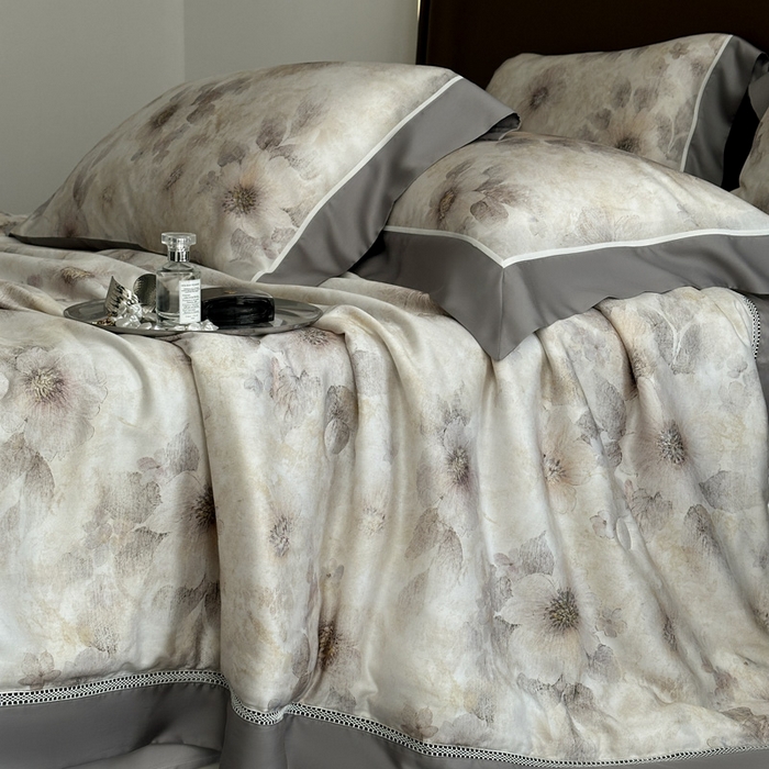 91家纺网 家纺一手货源 找家纺 娇逸家居 2026新款60s天丝数码印花夏被夏凉被空调被四件套 沐初