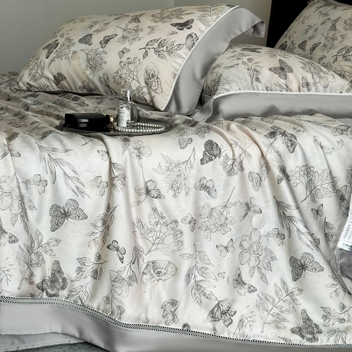 91家纺网 家纺一手货源 找家纺 娇逸家居 2026新款60s天丝数码印花夏被夏凉被空调被四件套 琦蝶